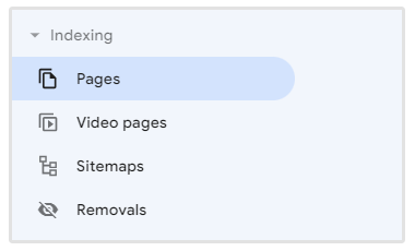 verifique se as páginas estão indexadas